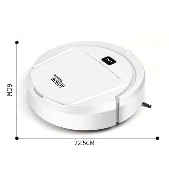 Akıllı Şarjlı Süpürme Mop Robotu - Hediye Kutusu Ambalajı + Beyaz APP Su Tankı - 6
