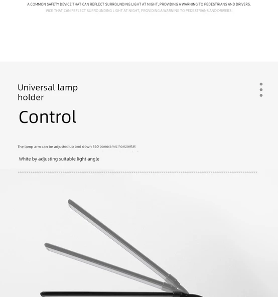 Çok Fonksiyonlu LED Tırnak Kirpik Lambası - Beyaz LED Masa Lambası Üç Renk Işık Ayarı - 12