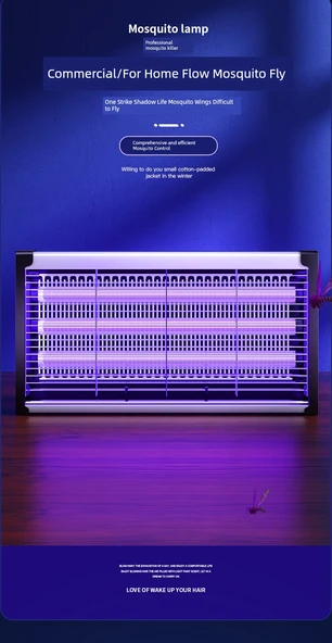 İç Mekan Sivrisinek Öldürücü Lamba - 220V Takılabilir - Üç Lamba - 2W - 10 m2 - 6