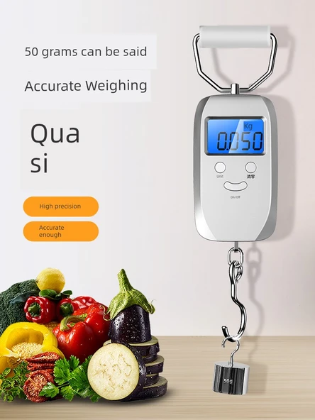 Qianqifang 50kg Elektronik Terazi - Lüks Gümüş - 3