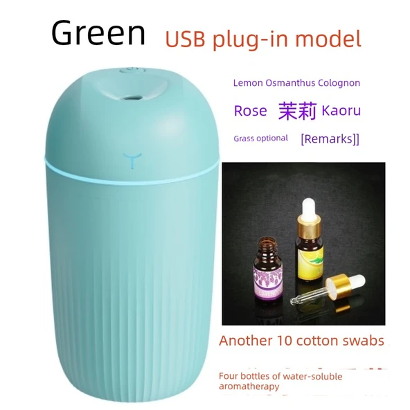 Mini USB Nemlendirici - Açık Yeşil - 420ml - Model 4