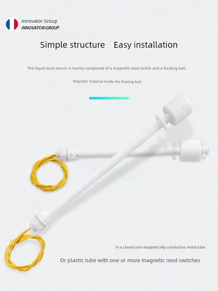 PP Plastik Anti-Korozyon Sıvı Seviye Float Anahtarı - 500mm 0~110V - 4