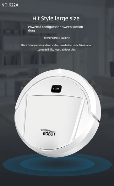 Akıllı Temizlik Robotu - Hediye Kutusu Ambalajı - Resmi Standart + Beyaz APP Su Tankı - 8