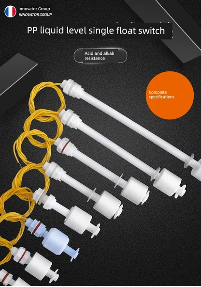 PP Plastik Anti-Korozyon Sıvı Seviye Float Anahtarı - 300mm 0~110V - 8