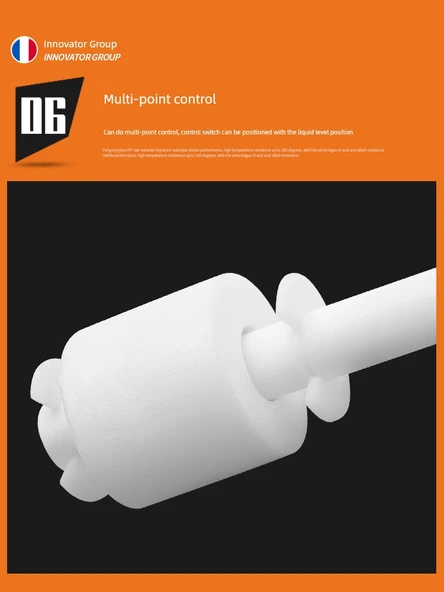 PP Plastik Anti-Korozyon Sıvı Seviye Float Anahtarı - 250mm 0~220V - 3