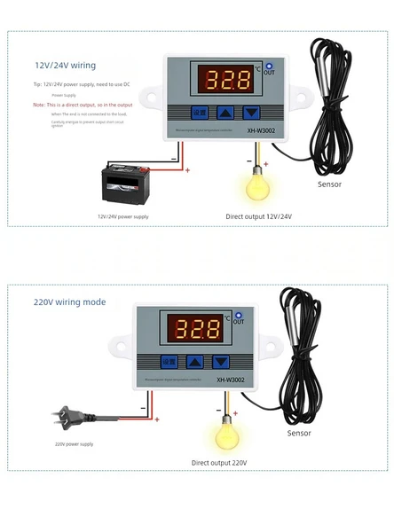 Dijital Termostat - 12V/120W - 2