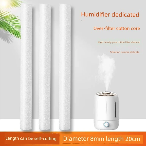 8mm Atomizasyon Nemlendirici Sünger Çubukları - 8x130mm [5 Adet] - 3