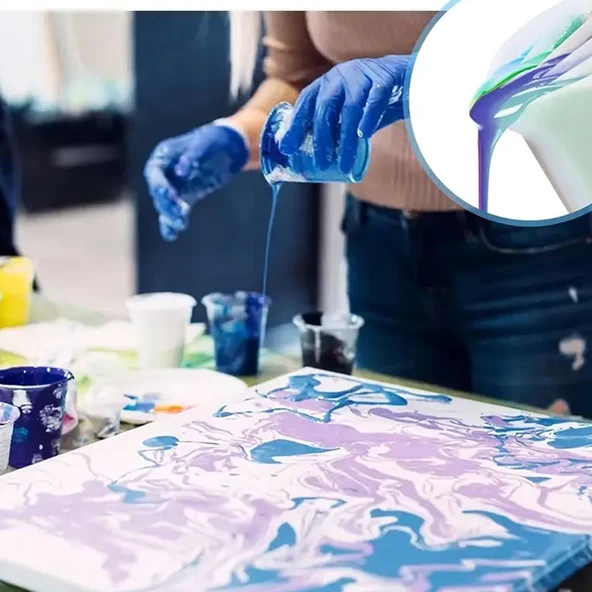 Epoksi Silikon 5 Bölmeli Kulplu Boya Karıştırma Ve Döküm Kabı 500 ML - Resim 3