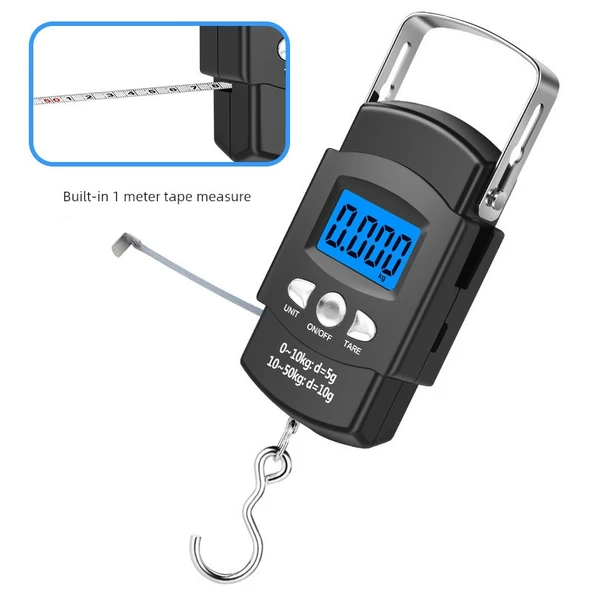 50kg Elektronik El Tartısı - 1 Metre Mezura - A09C Modeli - TYPE-C Şarjlı - 5