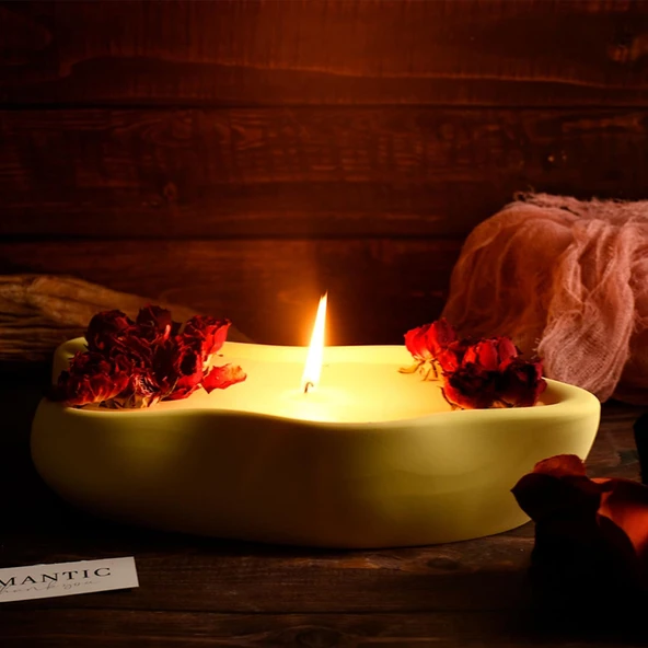 Epoksi Silikon Taş Tozu Beton Tekne Kase Mumluk Kalıbı - 4