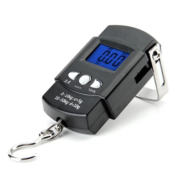 Dijital Asma Terazi 50kg/10g - İngilizce Ölçüm Bantlı - 5