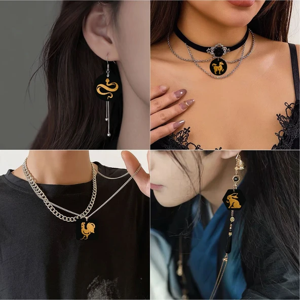 Epoksi Silikon Kalıp 12 Farklı Hayvan Kolye Küpe Kalıbı - 3