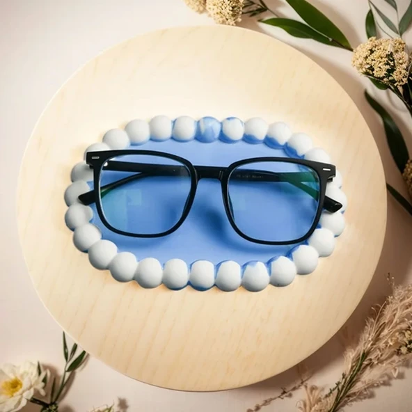 Silikon Kalıp Epoksi Taş Tozu Beton Oval Mini Misketli Bubble Tepsi Kalıbı 17.2X12 CM - 6