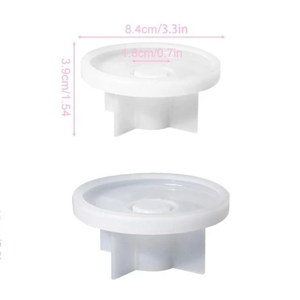 Silikon Kalıp Epoksi Taş Tozu Beton Şamdanlık Mum Tutucu Kalıbı 8.4 CM - 3