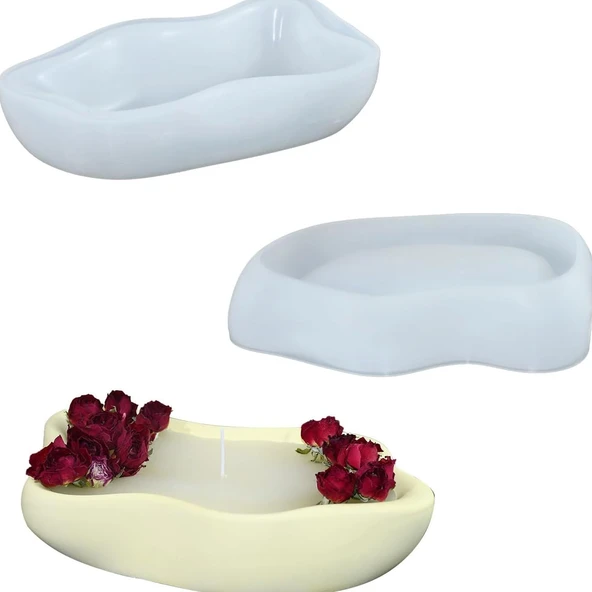 Epoksi Silikon Taş Tozu Beton Tekne Kase Mumluk Kalıbı