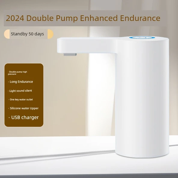 Çift Pompa Elektrikli Su Dispenseri - 2024 Yeni Güncelleme Antibakteriyel Uzun Dayanıklılık