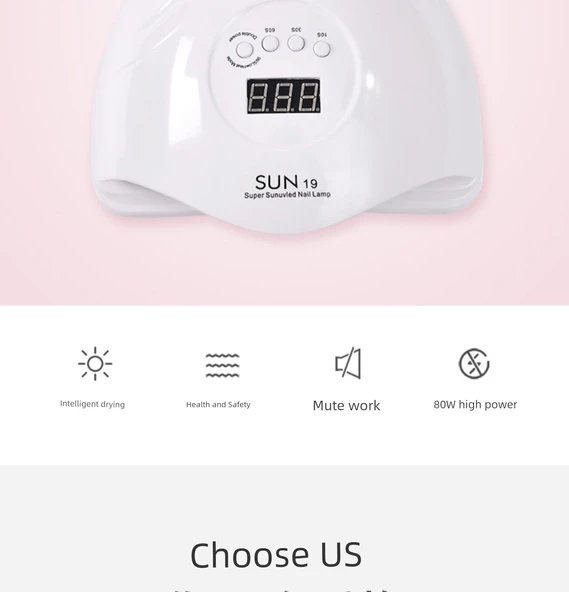 80W LED Tırnak Lambası - Kabuğu Kırmızı Işık Güç Depolama - 8