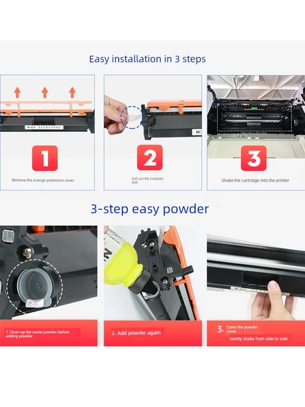 CRG-047 Standart Toner Kartuşu - Chipli + 2 Yedek Toz - 5600 Sayfa Verim - 3