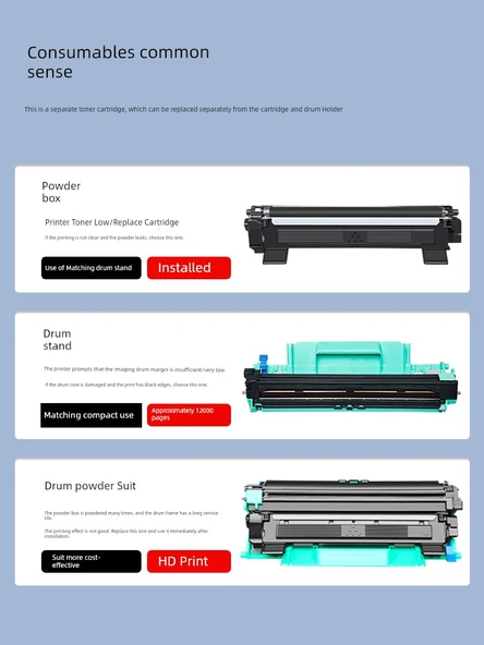 Uyumlu Toner Kartuşu - 50g Toner Yenileme - Siyah - 2