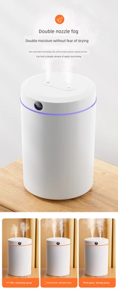 5L Büyük Kapasiteli USB Nemlendirici - Amiral Gemisi Çift Başlı Büyük Sprey - 11