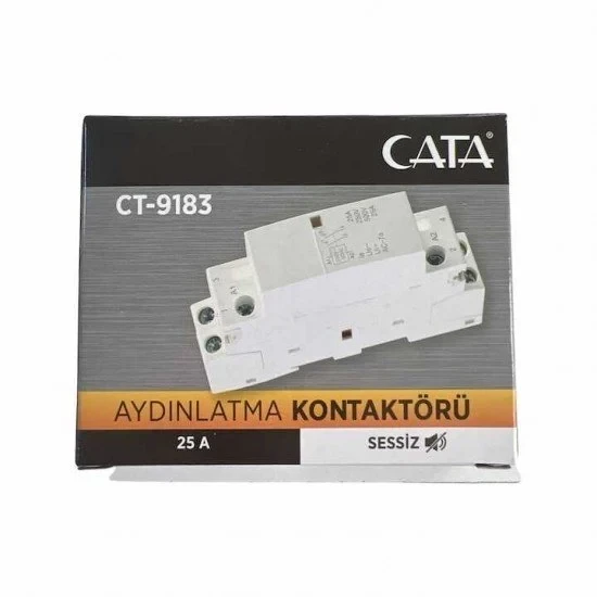 Cata Ct-9183 Sessiz Aydınlatma Kontaktörü Modüler Kontaktör 25A - 2