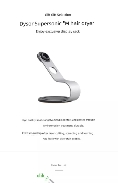 Dyson Saç Kurutma Makinesi Askısı - Donuk Siyah - 3