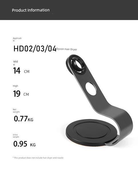 Dyson Saç Kurutma Makinesi Askısı - Donuk Siyah - 8