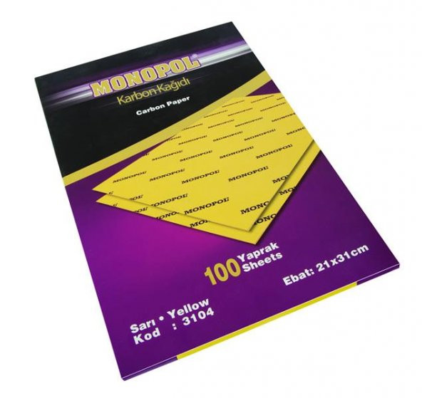 Karbon Kağıdı Monopol Karbon Kağıdı Sarı Renk 10 Adet