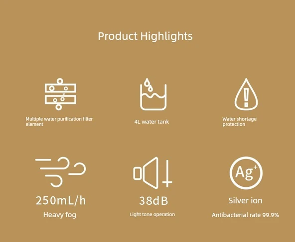 Denizaltı 3.5L İkili Sprey Sis Atmosfer Işığı Hava Nemlendirici - 9