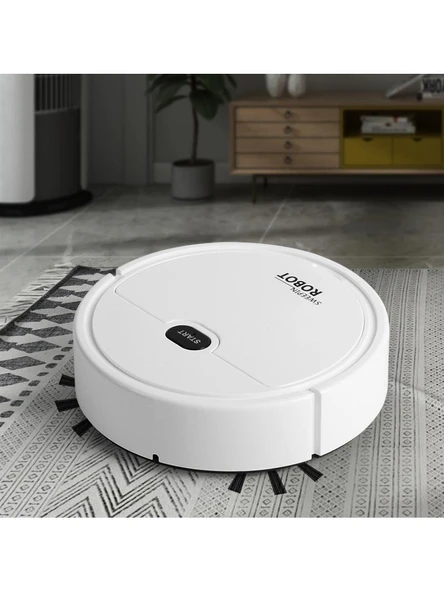 Otomatik Süpürme Robotu 25cm Beyaz Beşi Bir Arada Spreyli - 5