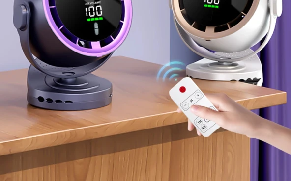 Uzaktan Kumandalı Klipsli Elektrikli Fan - Beyaz - Sessiz - Zamanlayıcı - 3'ü 1 Arada - 7