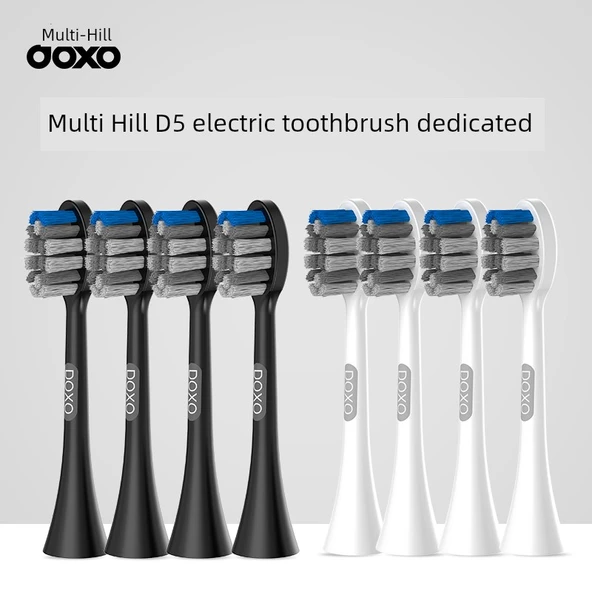 Doxo DX5 Siyah Elektrikli Diş Fırçası Başlığı - 4'lü Paket - 2