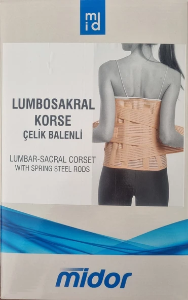Midor Lumbosacral Çelik Korse 32Cm Bedensiz