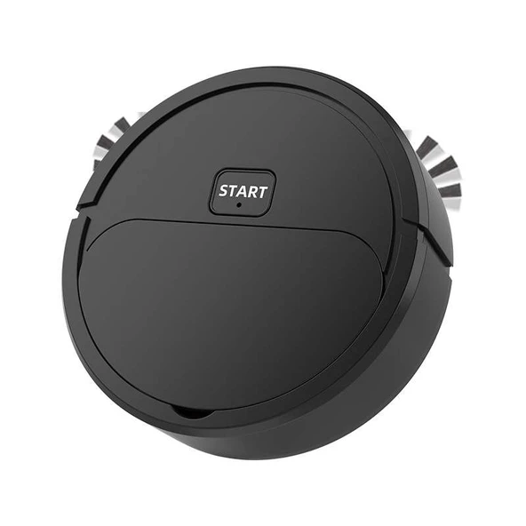 Küçük Otomatik Süpürme Robotu - K16B Siyah Pil - 16x5.4cm - 6