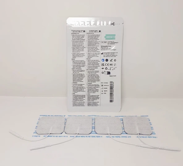 EVERYWAY Tens Elektrod Pedi 5x5 cm Kablolu 4lü Paket 1 Adet