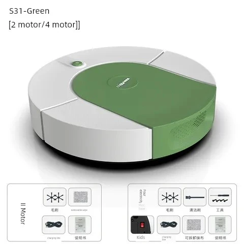 Otomatik Akıllı Süpürme Robotu - 28 İnç - Beyaz - Orijinal Standart + Orta Fırça Versiyonu + Elektrikli Kontrol Büyük Su Tankı ile Harita Planlama Versiyonu
