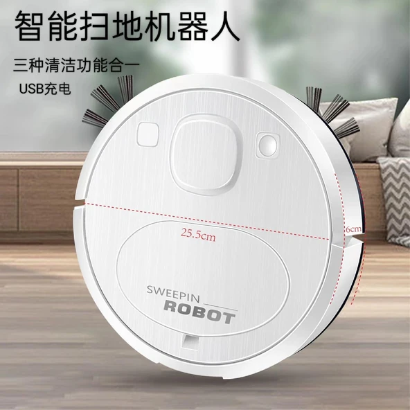 Akıllı Temizlik Robotu 8028 Beyaz - Geliştirilmiş Pil