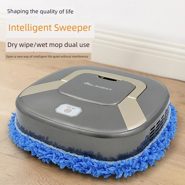Tam Otomatik Akıllı Ev Mop Robotu - Soğuk Gümüş - 2