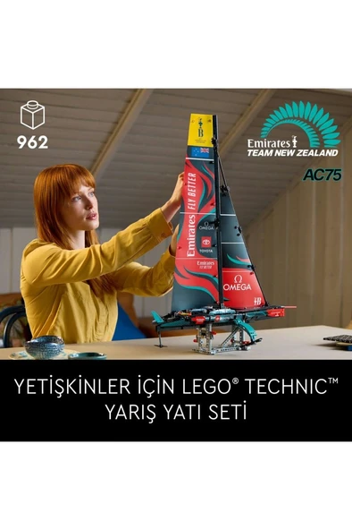 LEGO ® Technic Emirates Team New Zealand AC75 Yat 42174 - Yetişkinler için  Yapım Seti (962 Parça) - 2