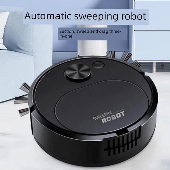 Otomatik Süpürme Robotu 3'ü 1 Arada Şarjlı Elektrikli Süpürge - 8018 Beyaz - 2