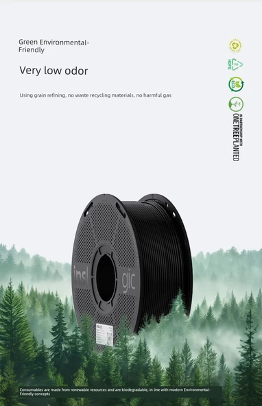 PETG Pro Mat 3D Yazıcı Filamenti - Siyah - 1.75mm - Tepsisi Yok - 12