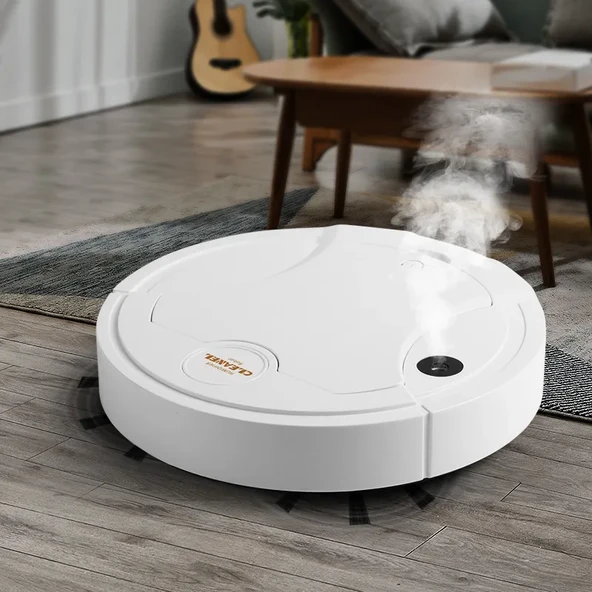 Akıllı Temizlik Robotu - Siyah - 8025 - Üçü Bir Arada - 4