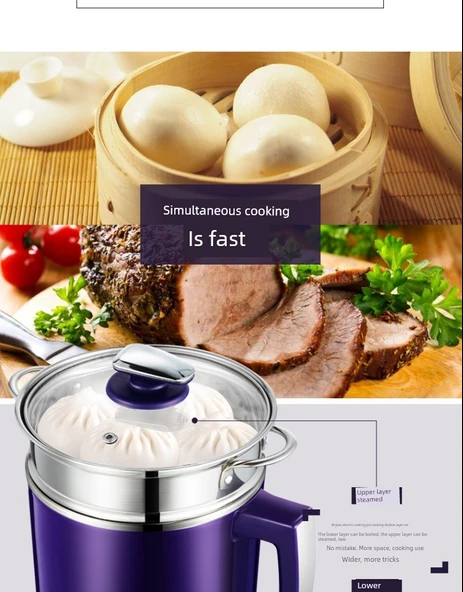 Mini Elektrikli Yemek Isıtıcı - Mor - 9