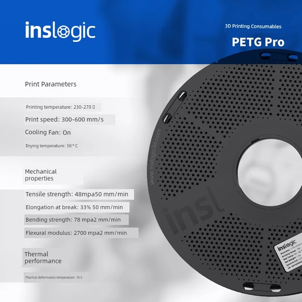 PETG Pro Mat 3D Yazıcı Filamenti - Siyah - 1.75mm - Tepsisi Yok - 3