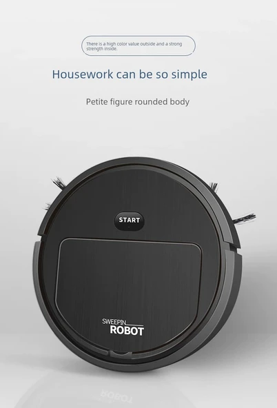 S230 Beyaz Akıllı Mini Süpürme Robotu - Süpürme, Vakumlama, Mop - 6