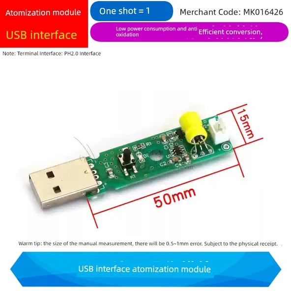 USB Nemlendirici Modülü - USB Arayüzlü Atomizasyon Modülü