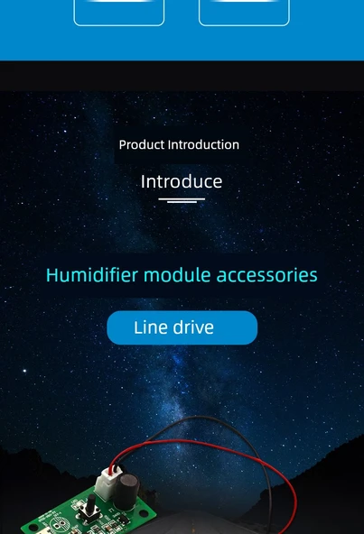 USB Nemlendirici Modülü - 40cm Hat Uzunluğu Atomizasyon Parçası - PH2.0 - 6