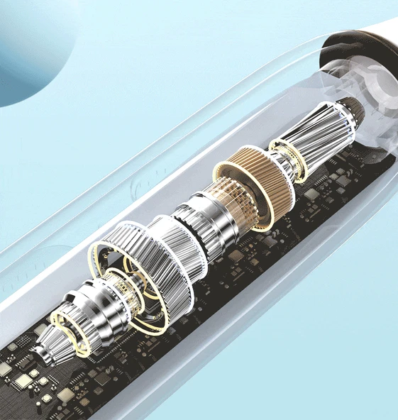 Elektrikli Sonic Diş Fırçası - İnci Beyaz - 2 Fırça Başlığı - 10