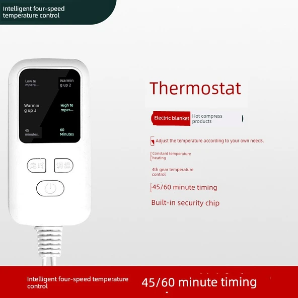 Elektrik Olmadan Sıcaklık Kontrolü Isıtma Pedi Kontrol Cihazı - Akıllı Dört Gear İki Zamanlama