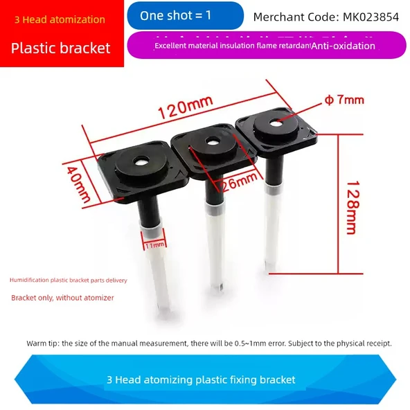 USB Nemlendirici Modülü - 3 Başlı Atomize Plastik Sabitleme Braketi